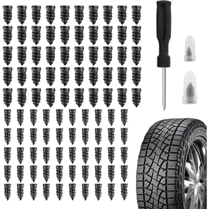 alluma. | Réparez vos Crevaisons en 60 Secondes - Kit de 50 Vis en Caoutchouc pour Pneus + Tournevis OFFERT